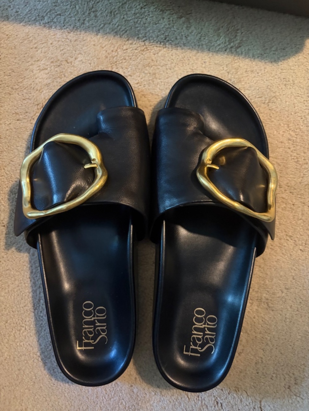 Franco Sarto Brianka leather sandal, black, size 8.5 - Picture 5 of 5